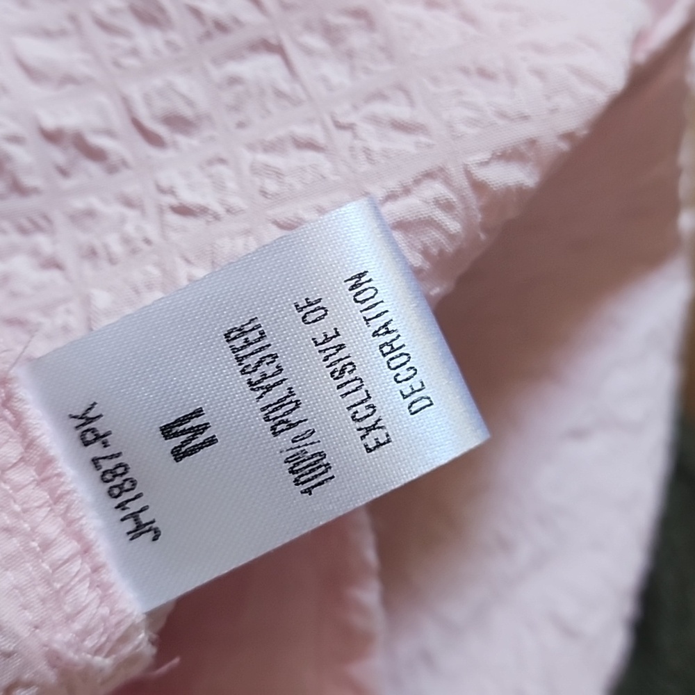 THML Pale Pink Textured Ruffle Sleeve Top - Picture 5 of 5